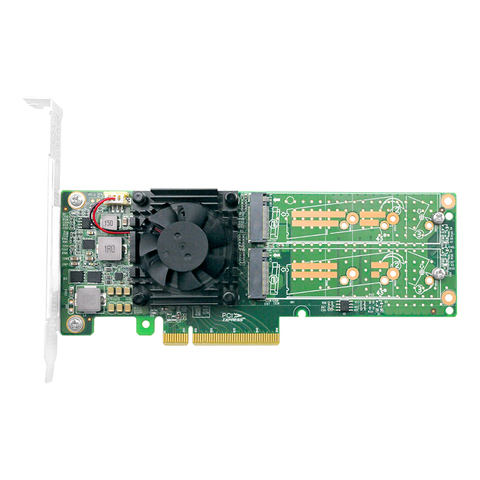 Adaptateur PCIe 3.0X8 à Quad M.2 NVMe SSD Swtich carte avec faible Profile-LRNV9547LP-4I ► Photo 1/6