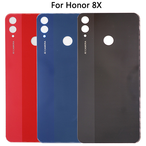 Couvercle arrière de batterie pour Huawei Honor 8X, couvercle arrière en verre, boîtier avec colle adhésive, OEM ► Photo 1/6