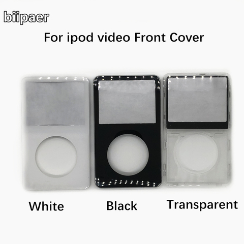 Noir blanc Transparent pour iPod vidéo coque en plastique panneau de couverture avant plaque frontale boîtier avant pour ipod vidéo ► Photo 1/6