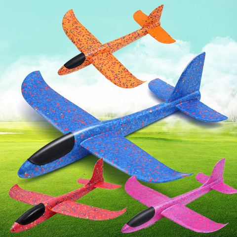 1PC 48CM/35CM enfants main jeter volant planeur avions jouets enfants mousse avion modèle enfants en plein air jouets amusants ► Photo 1/6