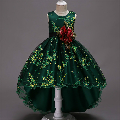 Robe princesse pour petites filles, tenue de bal de noël, motif floral Tutu, pour anniversaire et mariage, vêtements pour enfants ► Photo 1/6