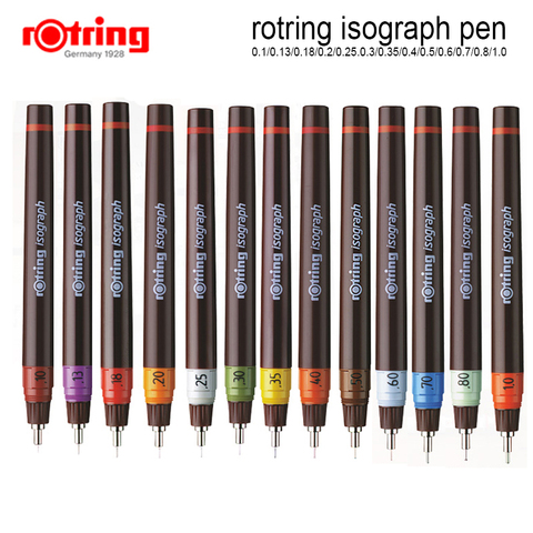 Rotring-stylo isographe, encre rechargeable, point poreux, ligne pour crochet d'aiguille, 0.1mm-1.0mm, 1 pièce ► Photo 1/6