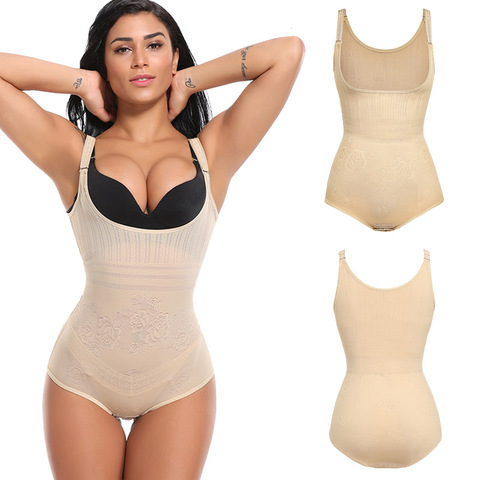 Femmes Shaper Complet Du Corps Sans Couture Buste Ouvert Taille Façonner Le Corps Shaper Ferme Ventre Contrôle Shapewear Body Sous-Vêtements Amincissants ► Photo 1/6