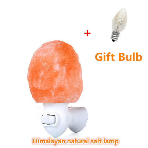 Lampe de sel de LED de l'himalaya cristal naturel sculpté à la main veilleuse Décor à la maison purificateur d'air avec prise ► Photo 1/6