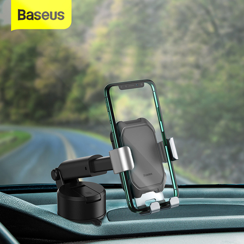 Support pour téléphone de voiture de gravité de Baseus pour le Support automatique réglable de Support de téléphone de voiture de téléphone portable de 4.7-6.5 pouces avec la Base d'aspiration ► Photo 1/6