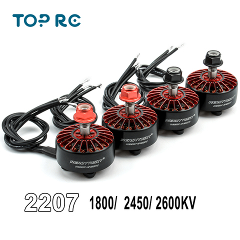 4 pièces 2207 R2207 1800KV 2450KV 2600KV 2-6S Moteur Brushless pour RC Course FPV Drone Quadrirotor Cadre ► Photo 1/6