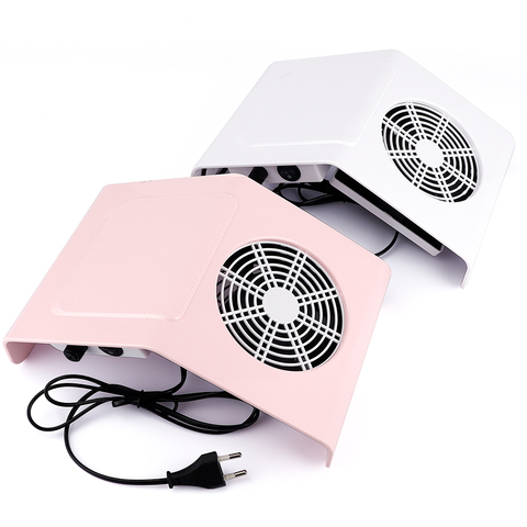 40W ongles collecteur de poussière ongles aspiration ventilateur ongles poussière aspirateur manucure Machine avec 2 poussière collecte sac ongles Salon outils ► Photo 1/6