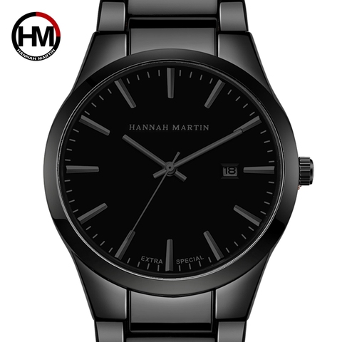 Hommes montre haut marque luxe calendrier acier inoxydable Quartz mode affaires complet noir étanche montres Relogio Masculino ► Photo 1/6