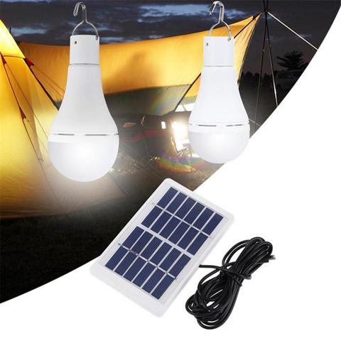 Ampoule solaire Led étanche, lampe suspendue, avec télécommande, pour l'extérieur, jardin, cour, Camping ► Photo 1/6