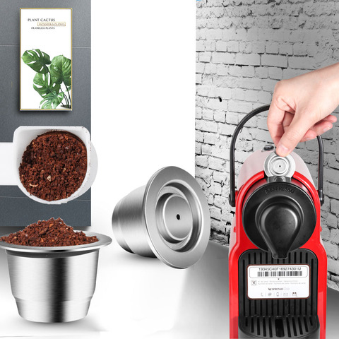 ICafilas SVIP – capsules de café en acier inoxydable, dosettes filtrantes réutilisables, rechargeables, pour Nespresso ► Photo 1/6