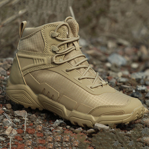 Hommes femmes en plein air tactique militaire bottes antidérapant respirant léger Combat désert baskets escalade randonnée entraînement bottes de sport ► Photo 1/6