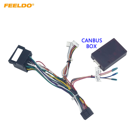 FEELDO voiture 16pin Android faisceau de câblage Audio avec boîte Canbus pour Opel Corsa 07 ~ 14 fil d'installation stéréo de rechange # HQ6698 ► Photo 1/6