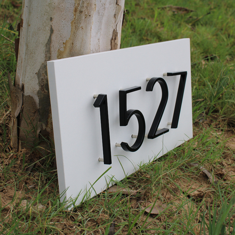 Flottant moderne numéro de maison porte adresse de la maison numéros noirs pour maison numérique extérieur panneaux 5 po. ► Photo 1/5