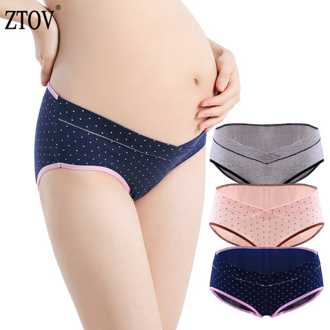 ZTOV-culotte de maternité pour femmes enceintes, 3 pièces/lot, slip de maternité, taille basse en forme de U, XXL ► Photo 1/6