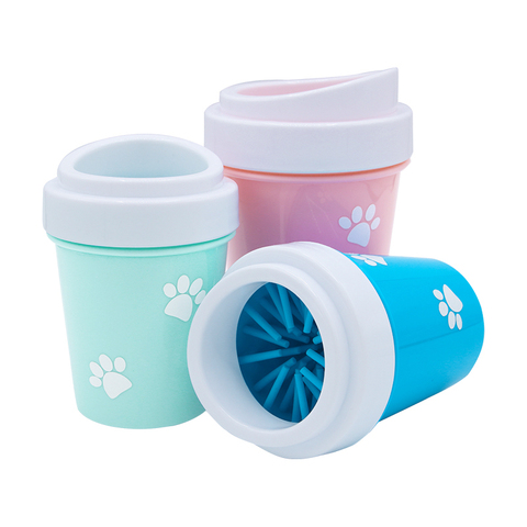 Nettoyeur de pattes de chien, outil de lavage des pieds, pour animaux de compagnie, Portable, pour chats, brosse de lavage des pattes sales, tasse en Silicone souple ► Photo 1/6