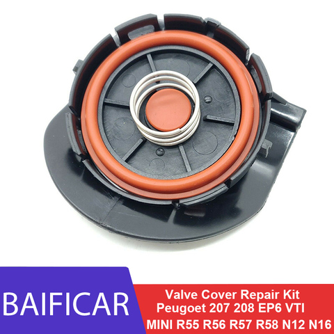 Baificar flambant neuf PCV couvercle de soupape Kit de réparation bouchon de soupape avec Membrane pour Peugeot 207 EP6 VTI Citroen MINI Cooper N12 N16 ► Photo 1/6