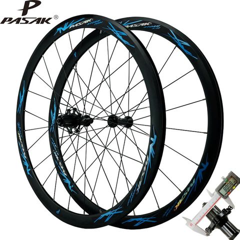 Roue de vélo de route 700C alliage vélo roues 40mm pneu jante avant 2 roulement arrière 4 roulement moyeu 11/12 vitesses shimano jante C/V frein ► Photo 1/6