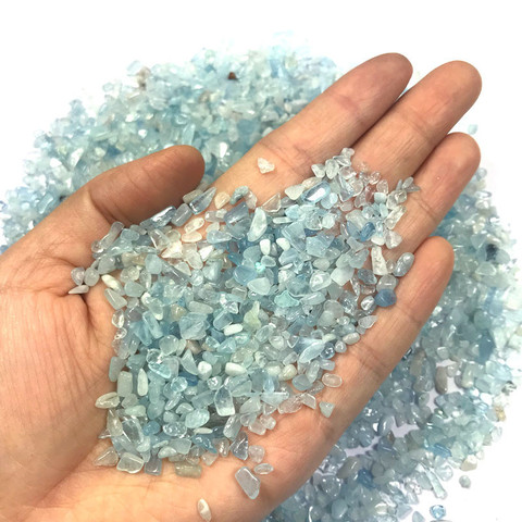 Pierre de Quartz bleu naturel 100g 2-4mm | Puces de roche, aigue-marine, cristaux de guérison pierres naturelles et minéraux ► Photo 1/5