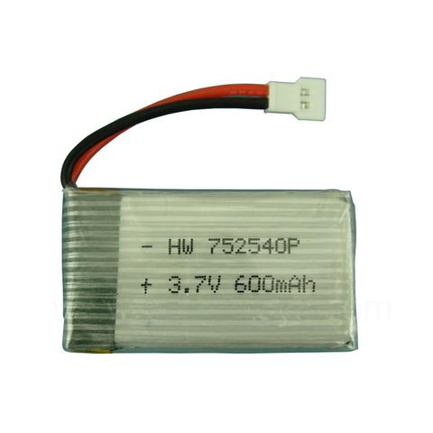 Batterie Lipo 3.7V 600mAH pour quadrirotor, pour Syma X5C, 3.7V 600mAH, prise XH 752540 1S, 1 pièce/lot ► Photo 1/1