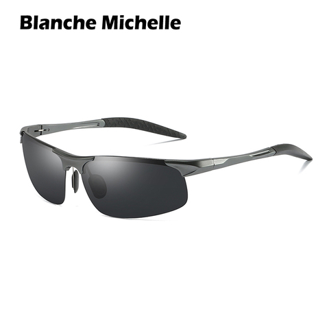 Cadre en aluminium conduite lunettes de soleil hommes polarisées sport lunettes de soleil mâle UV400 Polaroid rétro lunettes de soleil Anti-éblouissement lunettes Vintage sunglasses men sun glasses ► Photo 1/6