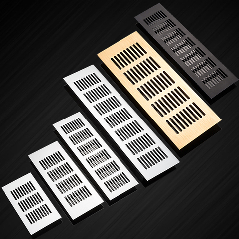 Grille d'aération rectangulaire en alliage d'aluminium | Couvercle de ventilation, placard à chaussures armoire à mailles, perlage, couvercle de décoration de maison ► Photo 1/6
