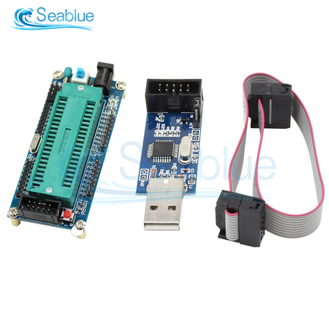 Mini Module de système, ATMEGA16 ATMEGA32 ISP i/o USBASP USBISP AVR programmateur USB ATMEGA8 ATMEGA128 ATtiny/CAN/PWM avec câble 1 ensemble ► Photo 1/6