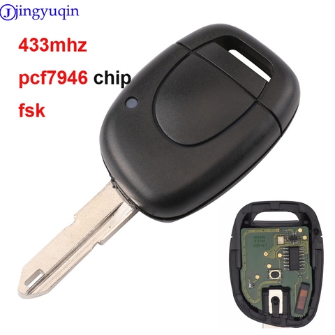 Jingyuqin voiture clé à distance pour Renault Master Kangoo Clio Twingo NE72 lame PCF7946 puce 433MHZ ► Photo 1/5