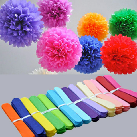 Fournitures de vacances Pom Poms papier pelucheux 10 