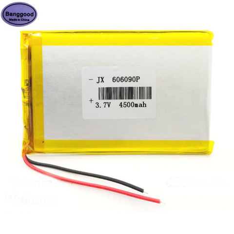 Batterie Lithium-ion Lipo Rechargeable, 3.7V, 4500mAh, 606090 cellules, pour GPS, appareil photo, tablette, jouets électriques, Powerbank ► Photo 1/1