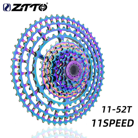 ZTTO – pignon ultraléger de vélo arc-en-ciel SLR2, 11 vitesses, 11-52T, rapport large 11s, roue libre 380g ► Photo 1/6