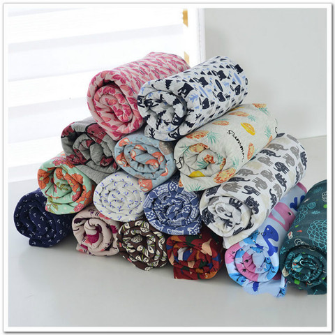 Tissu en coton tricoté doux bébé coton unique tricot tissu bricolage bébé vêtements faisant le tissu ► Photo 1/2