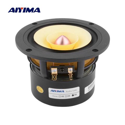 AIYIMA 4 pouces haut-parleur 4/8 ohm 25W gamme complète HIFI cadre en aluminium aigus médiums épais haut-parleur de basse pour Home cinéma D ► Photo 1/6