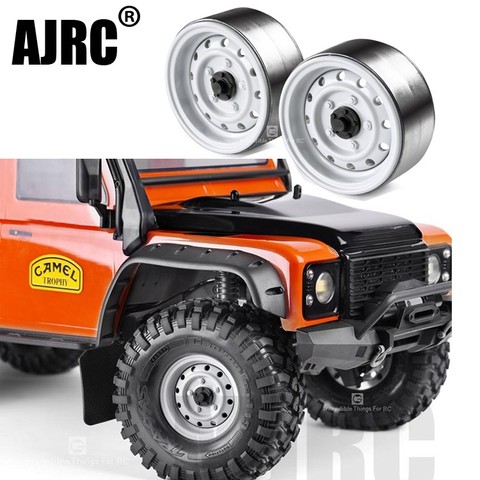 4 pièces RC roche chenille jante en métal 1.9 pouces BEADLOCK pour 1/10 Axial SCX10 90046 TAMIYA CC01 D90 D110 TF2 Traxxas TRX-4 ► Photo 1/6