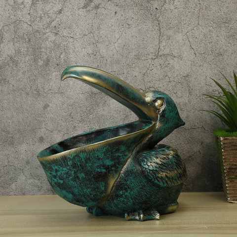 Boîte de rangement de Figurines Pelican à grande bouche, boîte de rangement nordique Cool, Sculpture d'art en résine ornementale pour la maison, cadeau décoratif ► Photo 1/6