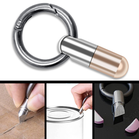 Outil de coupe de pilule autocollant, outil de Micro-coupe en acier capsule et couteau porte-clés, Mini-outil de démoulage Portable ► Photo 1/6