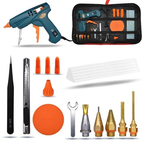 Pistolet à colle thermofusible 15 en 1 trousse à outils 50W/OFF/150W interrupteur pour artisanat outil de réparation Profes bricolage utiliser 11mm colle bâtons buse en cuivre pur ► Photo 1/6