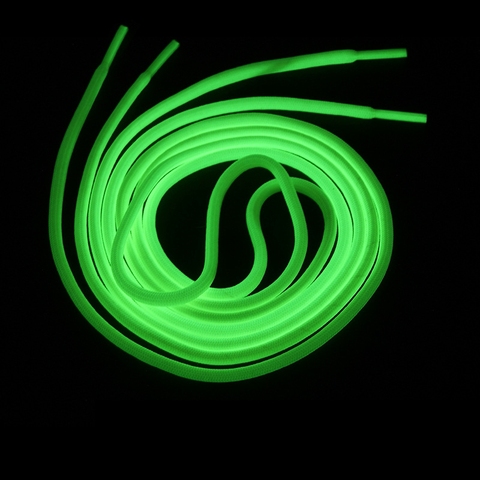 Lacets lumineux rond lueur dans la nuit sombre couleur fluorescente lacet sport toile lacets adultes enfants lacets de chaussures ► Photo 1/6
