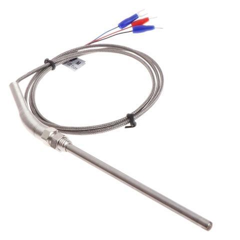 Sonde de température rdt PT100 filetage M8 câble 1M sonde Thermocouple 100mm 3 fils ► Photo 1/6