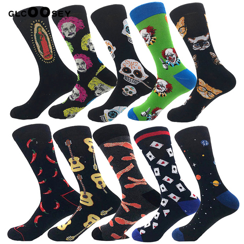 Coton peigné mode Hip Hop hommes chaussettes tendance Harajuku Marvel Clown poulet Skateboard chaussettes heureuses chaussettes drôles ► Photo 1/6