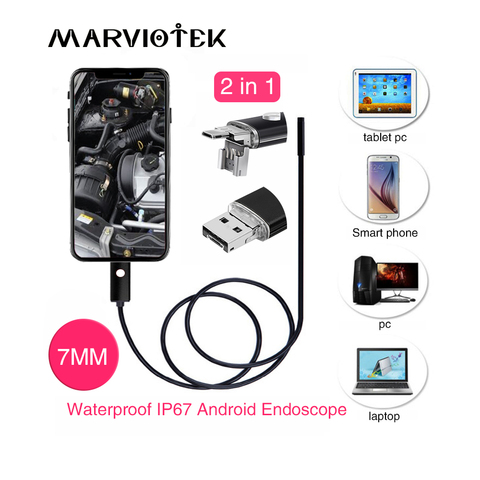 5.5/7mm WiFi Endoscope caméra HD étanche USB Inspection Endoscope caméra pour IOS Android PC ordinateur portable Endoscope pour Iphone ► Photo 1/6