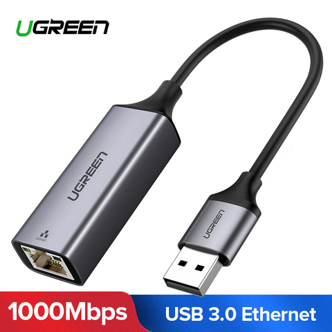 Ugreen USB Ethernet Adaptateur USB 3.0 2.0 Carte réseau USB RJ45 Lan pour Windows 10 Xiaomi Mi Box 3 Nintend Commutateur Ethernet USB ► Photo 1/6