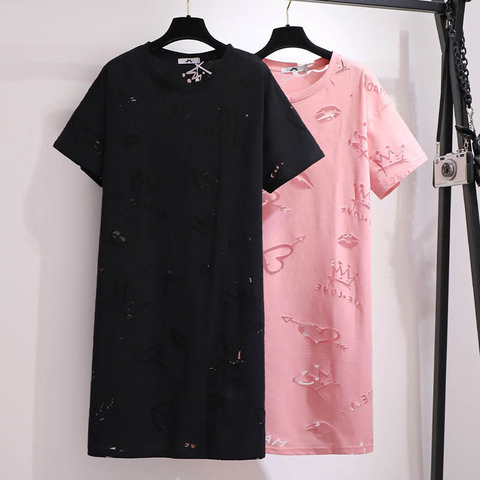 Robe d'été en coton pour femmes, buste 115 cm, 6XL, 7XL, 8XL, 9XL, 10XL, couleurs noir, rose, 150-grande taille kg 10XL, 157 ► Photo 1/6