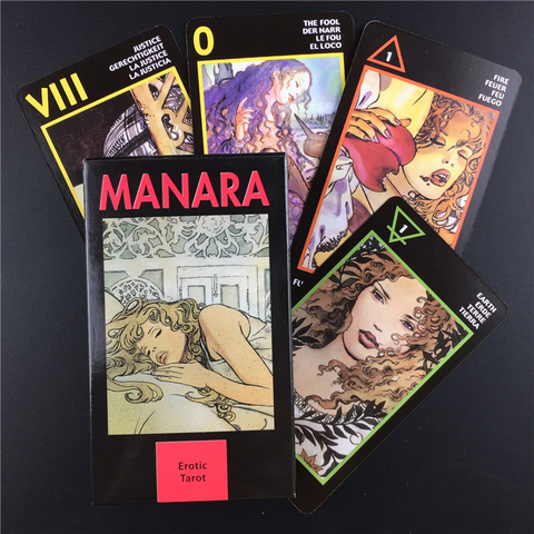 Manara Tarot jeu de société cartes mystérieux Divination Deck famille jeux de fête Version anglaise Vintage cartes de couleur ► Photo 1/6