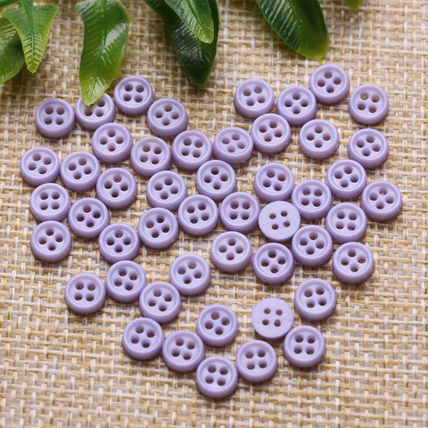 Mini boutons ronds de couleur bonbon pour sac de poupée, vêtements, accessoires faits à la main, vêtements, bricolage, 6mm, 50 pièces/paquet ► Photo 1/6