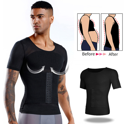 Maillot de corps à ceinture pour homme, vêtement moulant, contrôle du ventre, amincissant, entraîneur de taille, à la mode ► Photo 1/6