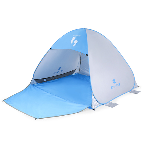 KEUMER – tente de plage avec ouverture instantanée automatique, Protection UV, pare-soleil + extension au sol, pêche, randonnée, pique-nique, Camping ► Photo 1/6