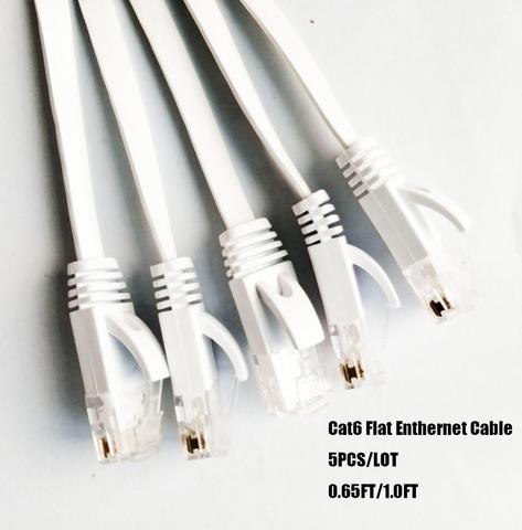 5 pièces/lot câble Ethernet 0.2 m/0.3 m/0.5 m/1 m Cat6 UTP câble métallique RJ45 câble réseau cordon de raccordement pour routeur ordinateur portable ► Photo 1/6