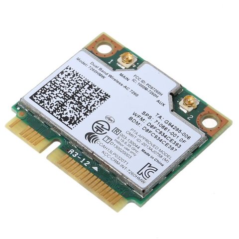 Double bande sans fil-N 7260 7260HMW une demi-carte Pci-e Wifi WLAN pour Intel ► Photo 1/5