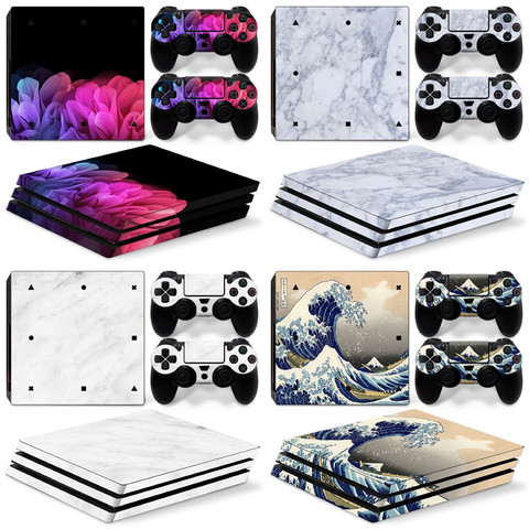 Pour PS4 PRO peau homme autocollant camouflage jeu accessoires vinyle autocollant peau pour PS4 PRO CONSOLE couleur rose P5 ► Photo 1/6