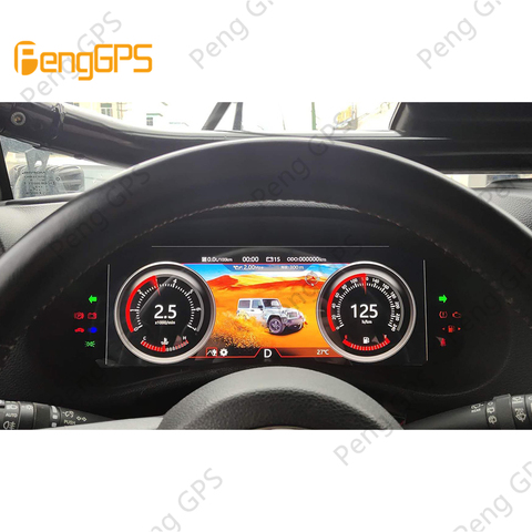 Tableau de bord multimédia pour Jeep Wrangler 3 JK 2010 – 2017, Android, tableau de bord numérique, groupe d'instruments virtuel, Radio ► Photo 1/6